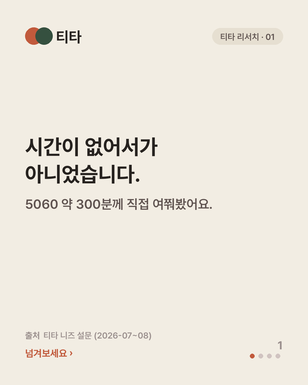시간이 없어서가 아니었습니다